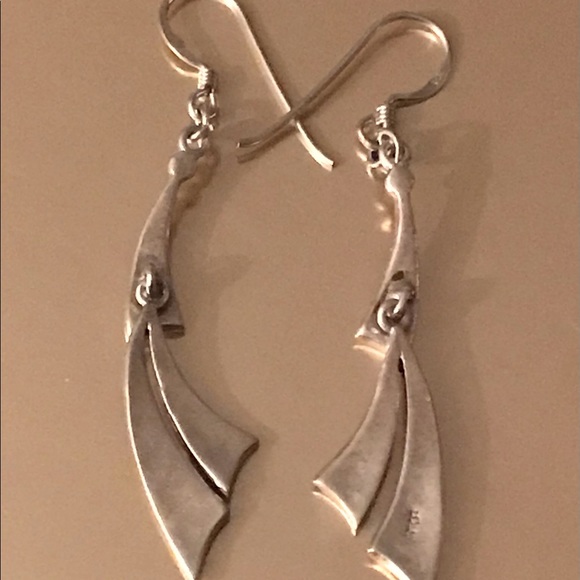 Sterling Silver/Black Burst Earrings w/Gift Bag - Picture 6 of 6